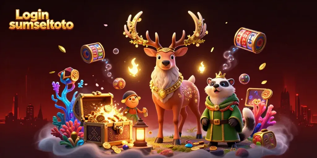 Engage with exciting gameplay through Login sumseltoto engaging illustration, featuring dynamic casino elements.