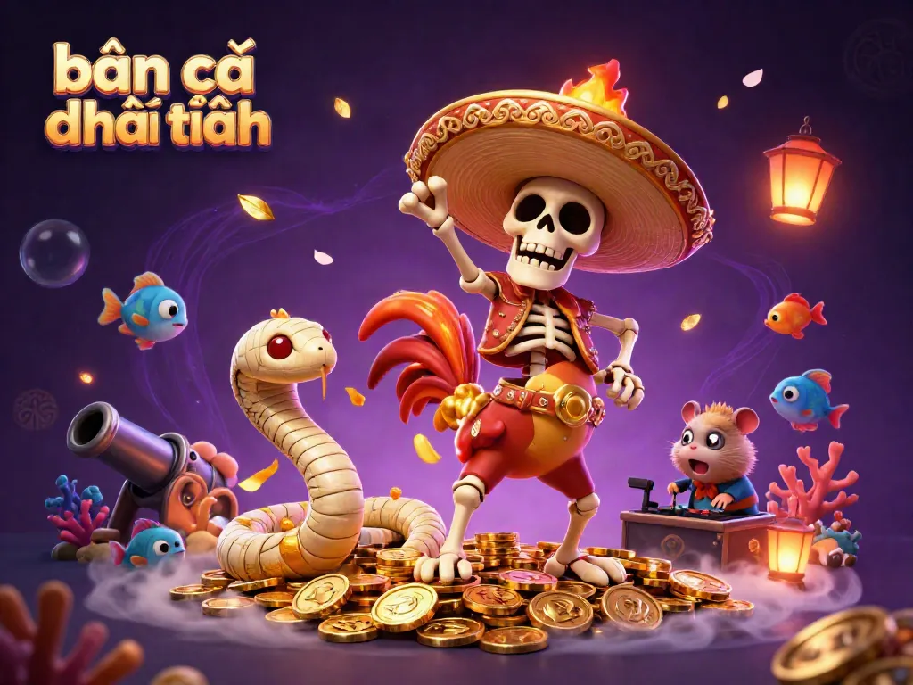 Experience thrilling moments in bắn cá đổi thưởng with a vibrant 3D illustration showcasing underwater gaming action.