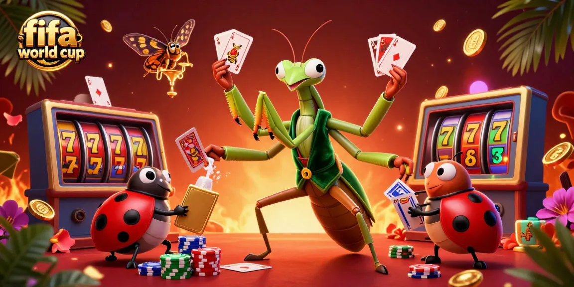 Win big with the FIFA World Cup-themed casino scene showcasing vibrant gaming elements.
