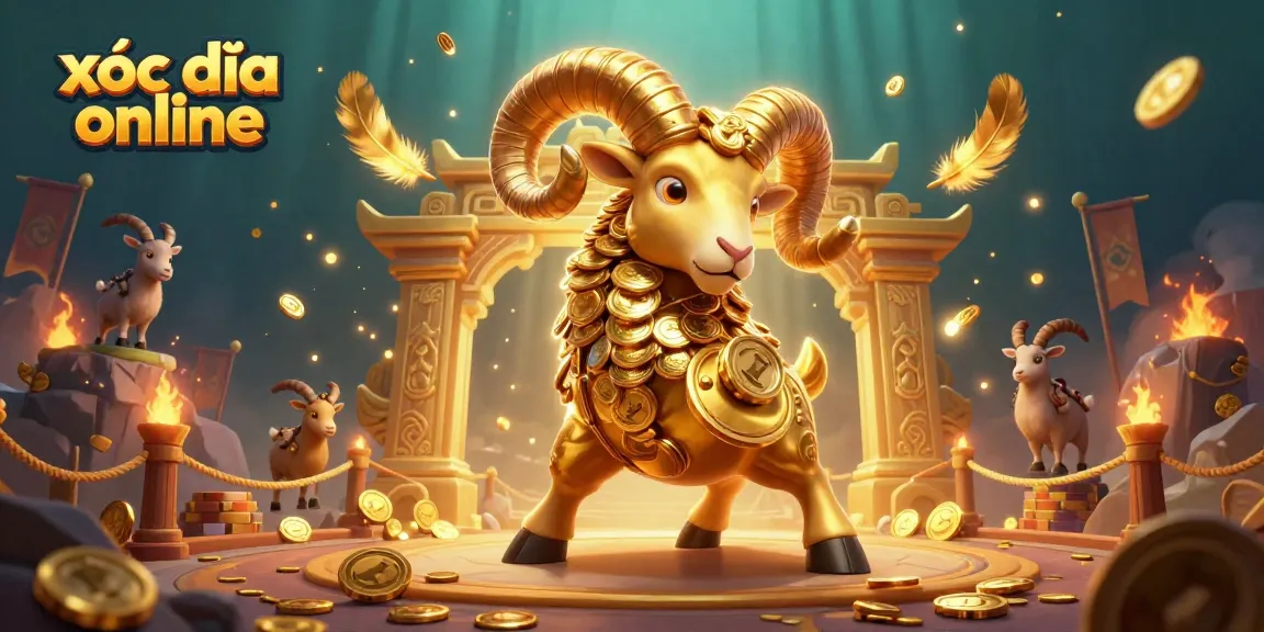 Experience thrilling xóc đĩa online action with vibrant 3D visuals of a charging ram.