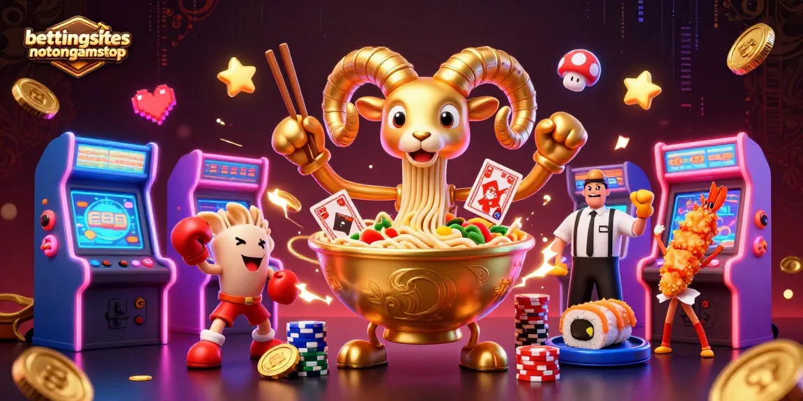 BettingSitesNotOnGamStop action scene with unique animated casino characters and vibrant gaming elements