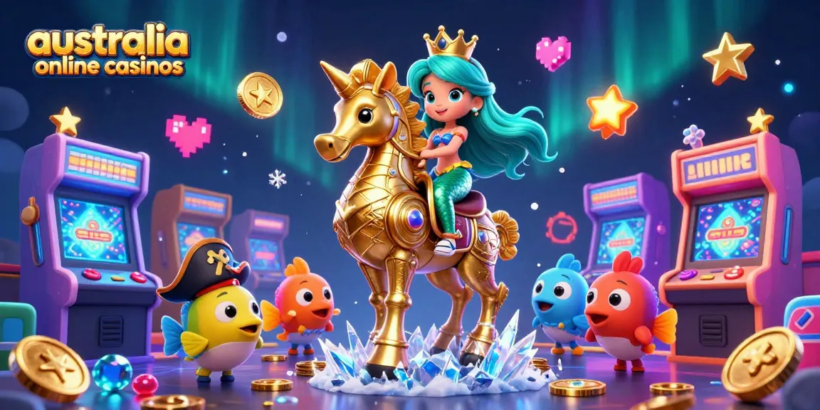 Experience the excitement of australia online casinos with vibrant characters and dynamic gaming action.